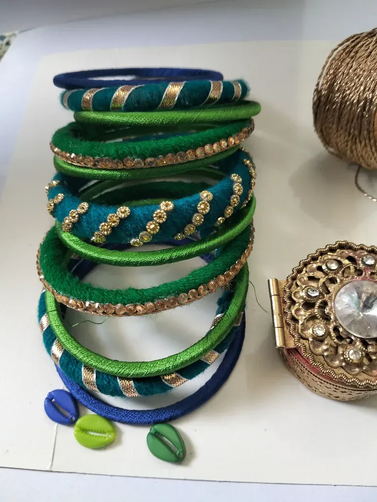 prishan-handmade-thread-bangles-festive-blue-green-2.webp
