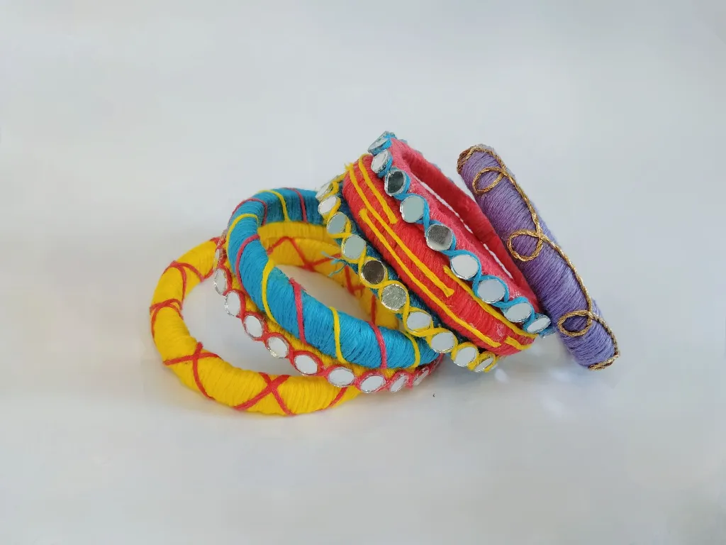 Rainbow Mirror Handmade Thread Bangles – PRISHAN-2.webp