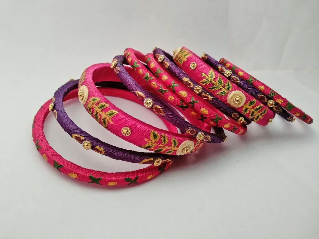Rajwadi Pink & Purple Silk Thread-Prishan-1.webp