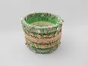 Mint Green & Gold Silk Thread Bangles-Prishan-1.webp