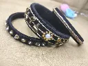 Black Zardozi-Inspired Thread Bangles  Gold Sequin & Kundan Set-PRISHAN-1.webp