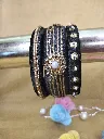 Black & Gold Sunburst Stone Bangles-PRISHAN-2.webp