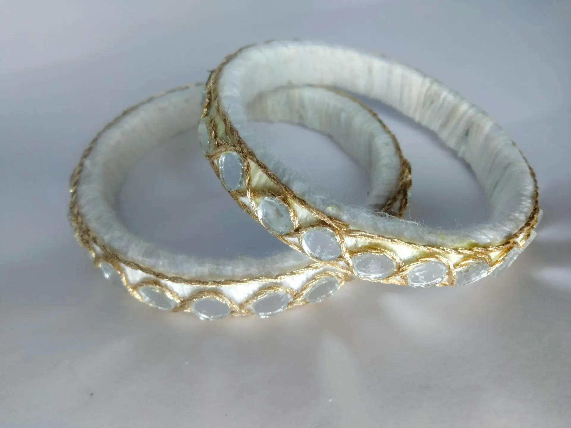 PRISHAN Ivory Mirror Bangles