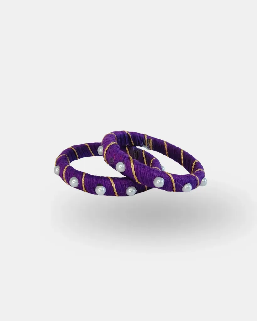 Amethyst Pearl Handmade Thread Bangles – PRISHAN (2.4)