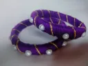 Amethyst Pearl Handmade Thread Bangles – PRISHAN