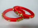 Ruby Stone Handmade Thread Bangles – PRISHAN