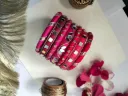 Crimson Mirror Handmade Thread Bangles – PRISHAN