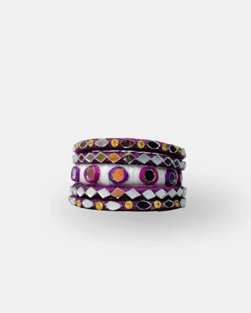 Amethyst Mirror Handmade Thread Bangles – PRISHAN (2.4)