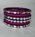 Purple Geometric Mirror Handmade Thread Bangles – PRISHAN