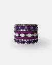Purple Cowrie & Mirror Handmade Thread Bangles – PRISHAN